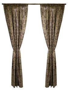 Set draperii Velaria model abstract gri-argintiu, 2x150x255 cm