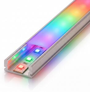 SET 1x bandă LED RGBW DIGITALĂ LED/9,6W/230V 3 m + 3x profil pentru încastrare 1 m + telecomandă
