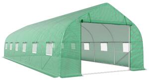 Outsunny Sera gradina, tip tunel, sera pentru plante, legume, fructe si structura din otel, Verde | Aosom Romania