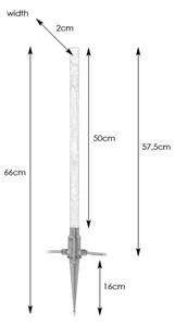 Markslöjd 107719 - Lampă LED de exterior GARDEN24 LED/3W/24V 66 cm IP44 negru/transparent