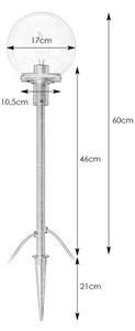 Markslöjd 107283 - Lampă LED de exterior GARDEN24 LED/3W/24V 81 cm IP44 negru/transparent