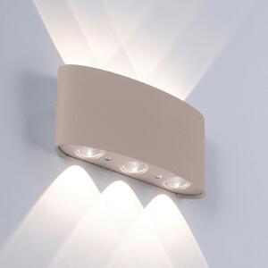 Paul Neuhaus Lampă LED pentru exterior Carlo, 17 cm, culoare nisip, Bej, Aluminiu, Modern