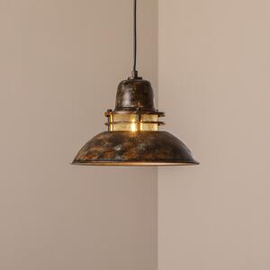 Opviq Lampa suspendată Tibet, maro antic, Ø 34 cm, metal, E27, reglabil, Maro / Rugină, Camera de zi / sufragerie, Metal, Vintage
