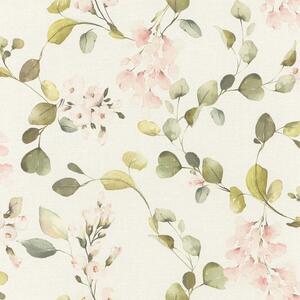 Tapet vlies pentru perete rasch peonies 582215
