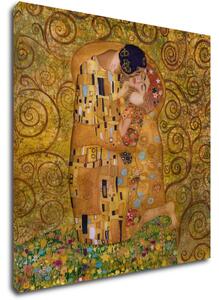 Impresi Tablou Reproduction Gustav Klimt Kiss - 50 x 50 cm