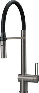 Deante Magnetic, baterie chiuvetă cu cioc elastic și 2 tipuri de debit, grafit, BRM_D72M