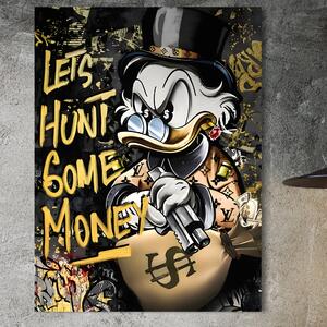 Tablou Canvas Premium LuxCanva® A1305, Let's Hunt! , Living, Scrooge Duck, Desene Animate, Money, Dormitor, Culori Vibrante