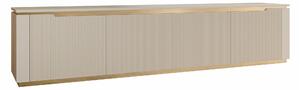 Comodă TV Comfivo Ovitas, Bej, Auriu, MDF, PAL laminat, 50x219x40cm, 79.5 kg