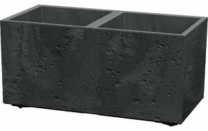 Ghiveci SIERRA CASE BETON EFFECT 57,7 cm , negru, S
