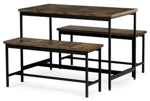 Set de masă cu 2 bănci OLD WOOD , 110 x 60 x 75 cm
