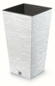 Ghiveci de flori FURU SQUARE 24 cm, alb, 24 cm