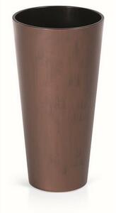 Ghiveci de flori TUBUS SLIM CORTEN cu inserție 40cm , oțel patinat, 40 cm