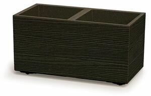 Ghiveci MADERA SQUARE ECO WOOD 57,7 cm , maroînchis, S
