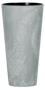 Ghiveci de flori TUBUS SLIM BETON EFFECT cuinserție 25 cm, gri, 25 cm