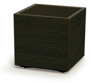 Ghiveci MADERA SQUARE ECO WOOD 38,5 cm , maroînchis, L