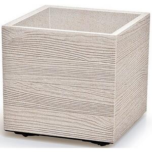 Ghiveci MADERA SQUARE ECO WOOD 28,8 cm , alb, S