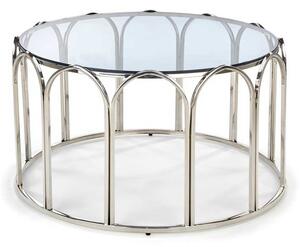 Măsuță de cafea Dawson, transparent / argint