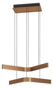 Eglo 901864 - Pendul LED RGBW FOLCINO-Z, dimmabil, 2xLED/18W/230V, cupru/negru