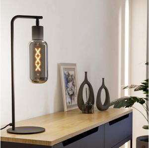 Eglo 901007 - Lampă de masă MAIONE 1xE27/4W/230V neagră/fumurie