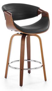 Scaun de bar Scarlet, negru / nuc