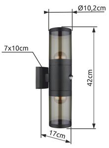 Aplică de exterior XELOO 2xE27/60W/230V IP44 Globo 32014-2BS