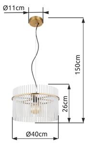 Lustră pe cablu Globo 15698HM GORLEY 1xE27/60W/230V