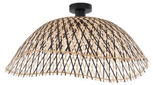 Plafonieră Art Deco din Bambus Negru 60 cm - Alka