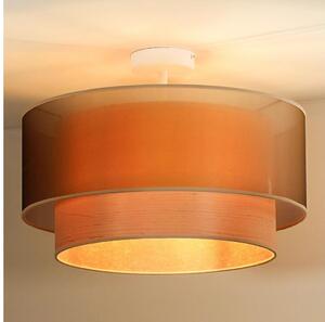 Lustră aplicată WOOD Duolla BOHO 1xE27/15W/230V d. 45 cm cupru/bej