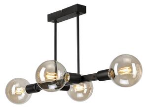 Lustră pe tijă ASTRID 4xE27/60W/230V negru