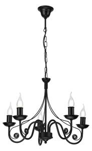 Lustră pe lanț DONATO 5xE14/40W/230V negru