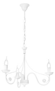Lustră pe lanț DONATO 3xE14/40W/230V alb
