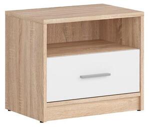 Noptieră Nepo Plus 3 (stejar sonoma + alb) . 1098278