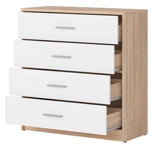 Comodă Nepo Plus 7 (stejar sonoma + alb) . 1098311