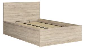 Z0ND0 Pat de o persoană 120 cm Tetrix 6 (stejar sonoma) (cu somieră) (cu sp. depozitare). 1098486