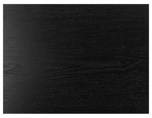 Bibliotecă neagră cu aspect de lemn de frasin 114x185 cm Seaford – Actona