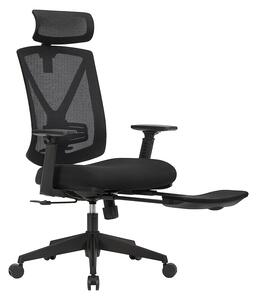 Scaun de birou ergonomic cu suport pentru picioare, sarcina maxima 150 kg, negru