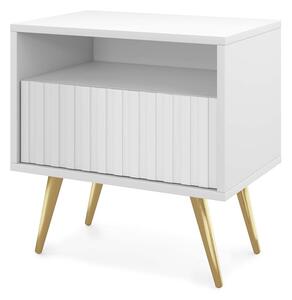 Noptieră Biel B3 (alb + auriu). Promo -15%. 1098855