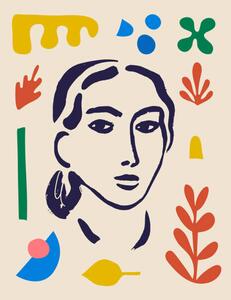 Ilustrație Vector woman art poster. Matisse inspired, MaryliaDesign