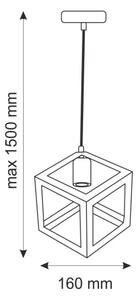 Lampă suspendată SWEDEN 1xE27/20W/230V