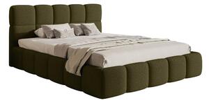 Pat matrimonial 140 cm Cirsten 140B (cu somieră) (măslin). Promo -18%. 1099524
