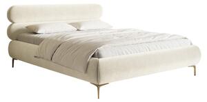 Pat matrimonial 160 cm Rirri 160B (cu somieră) (crem + auriu). Promo -22%. 1099887
