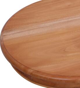 Masă laterală, natural, 50 x 50 x 65 cm, lemn masiv de mahon