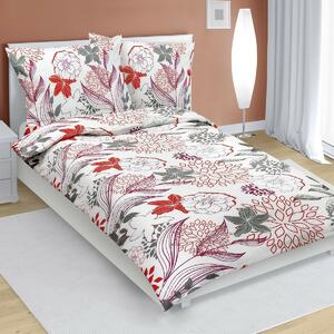 Lenjerie de pat creponată Bellatex Flori roșii , 140 x 220 cm, 70 x 90 cm, 140 x 220 cm, 70 x 90 cm