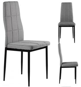 Set 4 scaune gri cu design modern