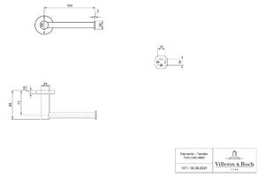 Villeroy & Boch Elements Tender suport pentru hârtie igienică crom TVA15101400061