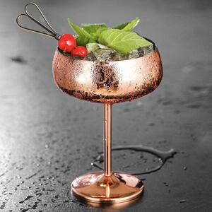 Set 2 pahare cocktail, Quasar & Co.®, otel inoxidabil, h 16 cm, 400 ml, Rose Gold Metal