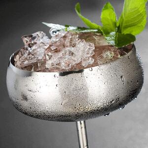 Set 4 pahare cocktail, Quasar & Co.®, otel inoxidabil, h 16 cm, 400 ml, argintiu