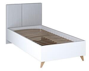 Pat Fresno AE109Single, Gri, 90x200, PAL laminat, Somiera pat, 96x208x99cm