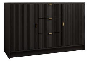 Comodă Comfivo Papilio, Negru, MDF, PAL laminat, 75x118x40cm, 41.5 kg