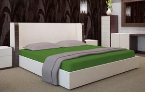 Lenjerie de pat verde închis cu bandă elastică